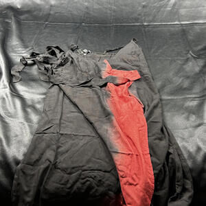 Express WOMENS Black Red Spaghetti Strap Wrap Dress Size XS NWT